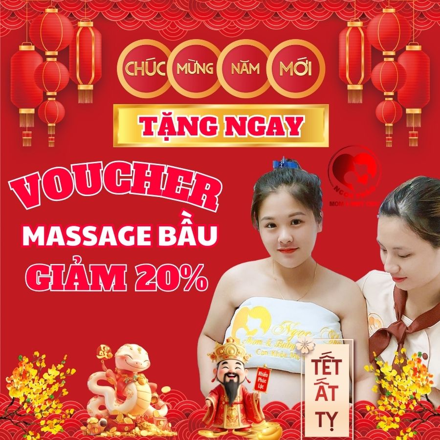 Tặng voucher massage bầu giảm 20%